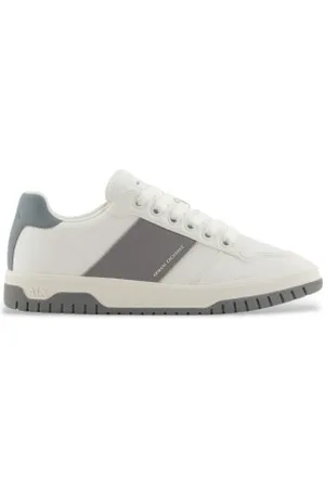 Armani Exchange Para homem. XUX257XV934U649 Sapatilhas brancas inspiradas no basquetebol (44), , Plano, Cordão, Casual