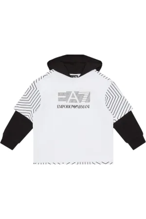EA7 Para menino. 7B000045_AF10380 Sweatshirt com capuz Visibility em algodão (10Años= 142cm), Casual, Esportivo, Multisport, moda inf