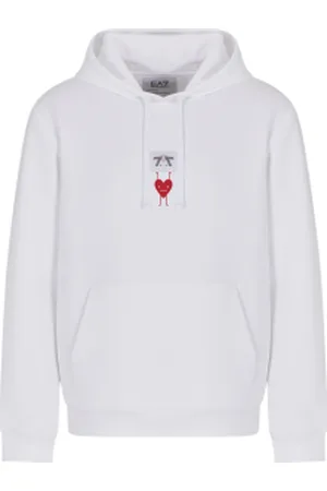 EA7 Unisex. 7X000043_AF12116 Sweatshirt de corte moderno branca (XL), , Casual, Esportivo, Algodão, Multisport