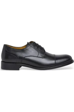 Hackett Para homem. HMS21465 Royal Laces sapatos de couro preto (41), Plano, Cordão, Casual