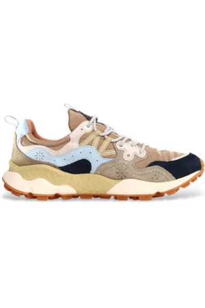 Flower Mountain Para homem. 2017816-01 Sapatilhas de couro Yamano3 castanho claro (40), Marrom, Plano, Cordão, Casual
