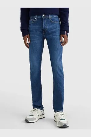 Tommy Hilfiger Para homem. MW0MW18279 Calças de ganga skinny desbotadas Bleecker TH Flex (34/30), Casual, Algodão, Denim, Sustentável