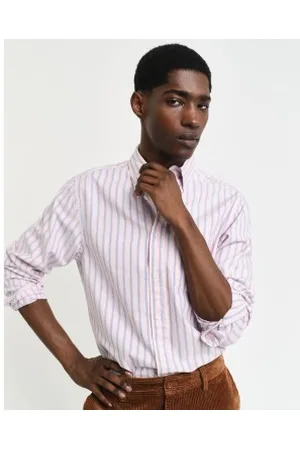 GANT Para homem. 3240169 Camisa Oxford Regular Fit Archive às riscas Archive (XL), Casual, Manga comprida, Algodão orgânico, Sustentáve