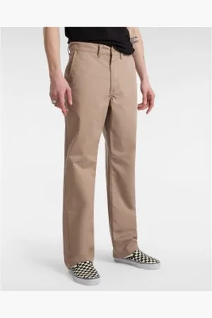 Vans Para homem. VN000HZBYEH1 Calças chino de corte largo em cinzento autêntico (32/34), Casual, Poliéster