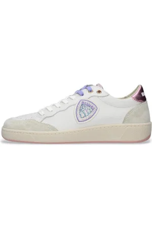 Blauer Para mulher. S5OLYMPIA11 Ténis de couro Olympia11 bege (36), Plano, Cordão, Casual