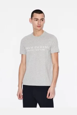 Armani Exchange Para homem. 8NZT72Z8H4Z3901 T-shirt Milan cinzenta (L), Casual, , Algodão, Manga curta