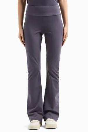 EA7 Para mulher. 7W000081_AF12484 Leggings de malha elástica de algodão Core Grey (L), Casual, Esportivo, , Multisport