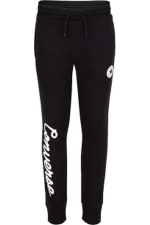 Converse Para menina. 469890 Calças jogger Chuck pretas (S), , Casual, Esportivo, Algodão, Multisport, moda infantil
