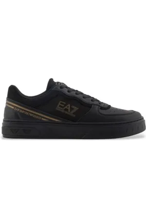 EA7 Unisex. X8X173_XK374 Sapatos X8X173 preto (44), Plano, Cordão, Casual, Esportivo, Multisport