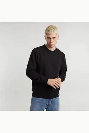 G-Star Para homem. D25527-D395-6484 Sweatshirt Essential Relaxed preta (S), , Casual, Algodão orgânico, Sustentável