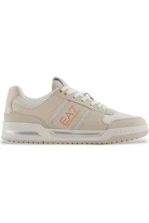 EA7 Unisex. X8X234_XK422 Sapatilhas Baseline em pele (44), Couro, Plano, Cordão, Casual, Esportivo, Multisport