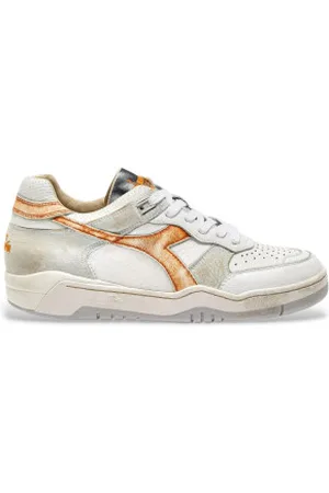 Diadora Para homem. 201181583 Sapatilhas de couro Heritage brancas (41), Plano, Cordão, Casual