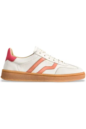 GANT Para mulher. 870531952 Sapatilhas de couro branco creme Cuzima (38), Plano, Cordão, Casual