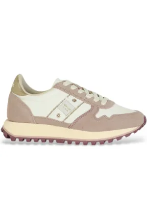 Blauer Para mulher. S5MILLEN03 Sapatilhas brancas Millen03 (36), Branco, Plano, Cordão, Casual