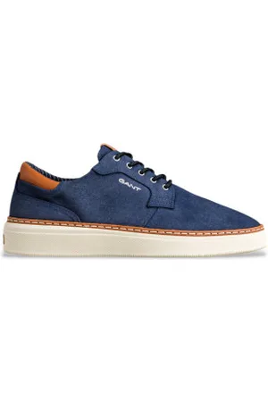 GANT Para homem. 870638908 Sapatilhas de couro azul-marinho San Prep (44), Plano, Cordão, Casual