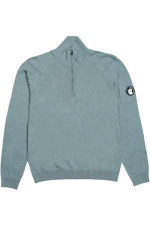 C.P. Company Para homem. 18CMKN083A004037A Camisola com gola polo azul (L), Casual, Algodão