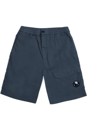 C.P. Company Para homem. 18CMBE172A006439G Calções de treino com pormenor de lente azul-marinho (44), Casual, Algodão