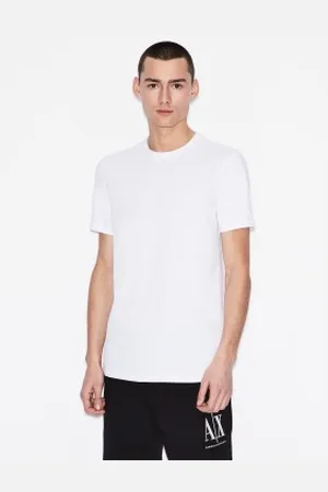 Armani Exchange Para homem. 8NZT84Z8M9Z1100 T-shirt de manga curta branca (L), , Casual, Algodão