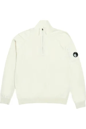 C.P. Company Para homem. 18CMKN083A004037A Camisola branca com gola polo (L), Branco, Casual, Algodão