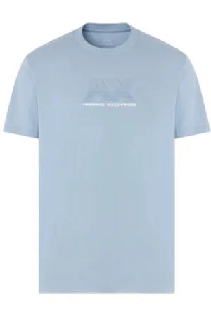 Armani Exchange Para homem. XM000544AF10361U9287 T-shirt de algodão azul (S), Casual, Manga curta