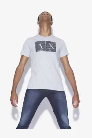 Armani Exchange Para homem. 8NZTCKZ8H4Z3929 T-shirt cinzenta com logótipo (XS), Casual, , Algodão, Manga curta