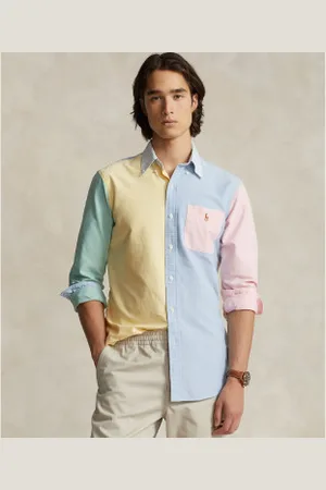 Ralph Lauren Para homem. 710928919001 Camisa divertida Oxford multicolorida (S), Casual, Algodão, Manga comprida