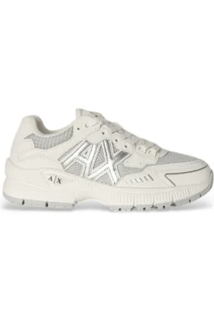 Armani Exchange Para mulher. XDX195XV944S137 Sapatos AE brancos (36), Plano, Cordão, Casual