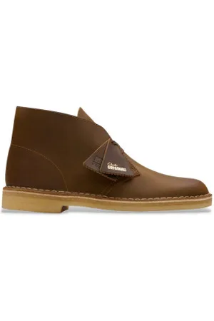 Clarks Para homem. 26155484 Botas de couro castanhas do deserto (43), Marrom, Plano, Cordão, Casual