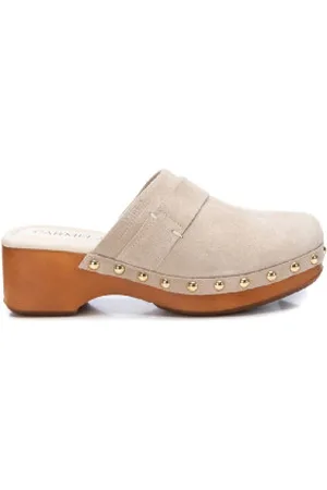 Carmela Para mulher. 16045205-HIELO Socas de couro 160452 branco (37), 3 a 5cm, Serraje, Nenhum, Casual
