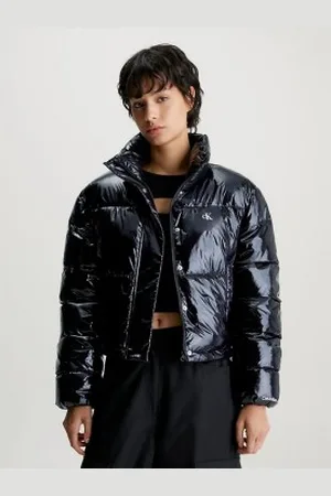 Calvin Klein Para mulher. J20J222710 Casaco com corte super brilhante (XL), Casual, Nylon reciclado