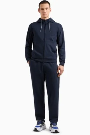 EA7 Para homem. 7M000236_AF13512 Fato de treino de algodão para visibilidade com capuz azul-marinho (3XL), Casual, Esportivo, Multisport, Ma