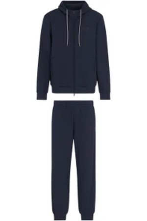EA7 Para homem. 7M000243_AF10377 Fato de treino Visibility em malha polar de algodão azul-marinho (3XL), Casual, Esportivo, Multisport, Mang