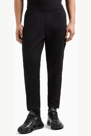 EA7 Para homem. 7M000310_AF13526 Calças técnicas de sarja elástica Gold Label preto (L), Casual, Esportivo, Multisport, Poliéster