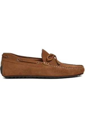 Hackett Para homem. HMS21364 Sapatos Nautic Driver castanho (42), Marrom, Plano, Nenhum, Casual