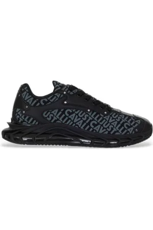 Roberto Cavalli Para homem. 78QA3SQ1_ZSC46 Sapatilhas Nylon (41), Plano, Cordão, Casual