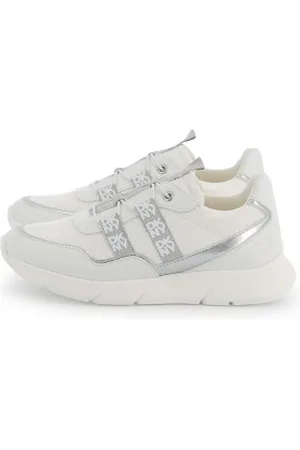 DKNY Para menina. D62087 Sapatilhas de malha branca (30), , Plano, Nenhum, Casual, moda infantil