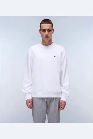 Napapijri Para homem. NP0A4H89 Sweatshirt Balis branca (M), , Casual, Esportivo, Algodão, Multisport, Manga comprida