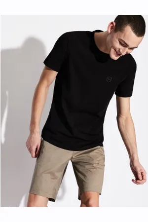 Armani Exchange Para homem. 8NZT84Z8M9Z1200 T-shirt de manga curta preta (L), , Casual, Algodão