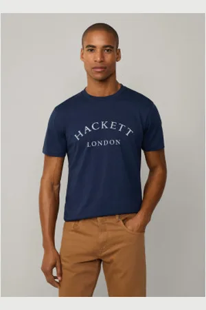 Hackett Para homem. HM500893 T-shirt Heritage (S), Casual, Algodão, Manga curta