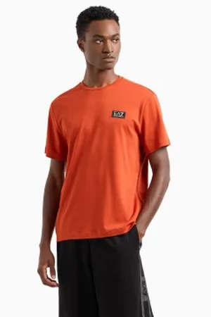 EA7 Para homem. 7M000516_AF14616 T-shirt Logo Series em camisola de malha de algodão (L), Casual, Esportivo, Multisport, Manga curta