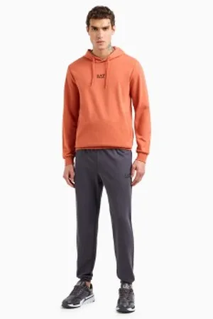 EA7 Para homem. 8NPV64_PJVRZ Fato de treino de algodão de ajuste regular , cinzento (3XL), Casual, Esportivo, Cinza, Multisport, Mang