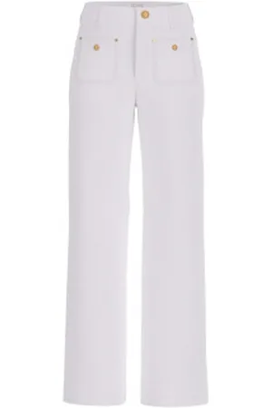 Guess Para mulher. W5GA2JD5N71 Calças de perna larga Sailow (28), Casual, Algodão