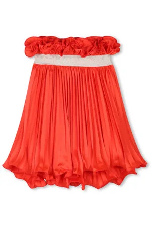 Karl Lagerfeld Para menina. Z30475 Saia de cerimónia laranja (8años= 126cm), Casual, Poliéster, moda infantil