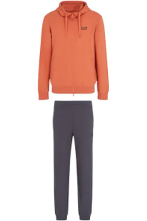 EA7 Para homem. 8NPV63_PJVRZ Fato de treino de algodão Core Identity , cinzento (3XL), Casual, Esportivo, Cinza, Multisport, Manga co