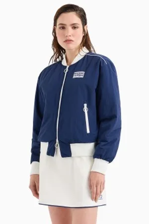 EA7 Para mulher. 7W000324_AF12452 Casaco bomber (L), Casual, Esportivo, Multisport, Poliamida