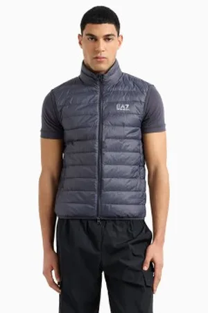 EA7 Para homem. 8NPQ06_PNGPZ Colete dobrável Core Identity cinzento (3XL), Casual, , Poliamida