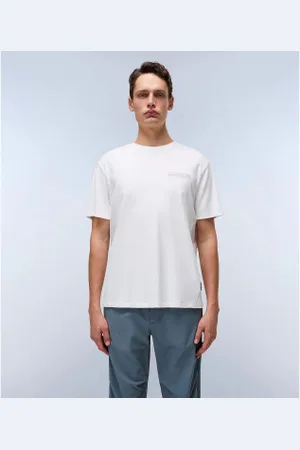 Napapijri Para homem. NP0A4IED T-shirt Vanni branca (3XL), , Casual, Esportivo, Algodão, Multisport, Manga curta
