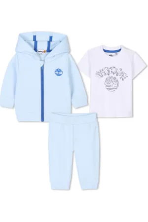Timberland Para menino. T60397 Conjunto de casaco de malha com capuz, t-shirt e calças azul claro, branco (3meses= 60cm), Casual, Algodão, M