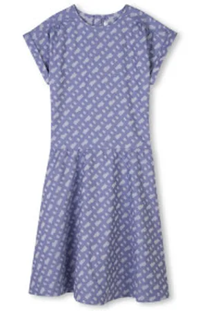 HUGO BOSS Para menina. J52149 Vestido de manga curta (16años= 174cm), Casual, Algodão, moda infantil