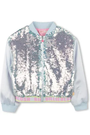 Billieblush Para menina. U20884 Casaco de lantejoulas prateadas (4años= 102cm), , Casual, Poliéster, moda infantil
